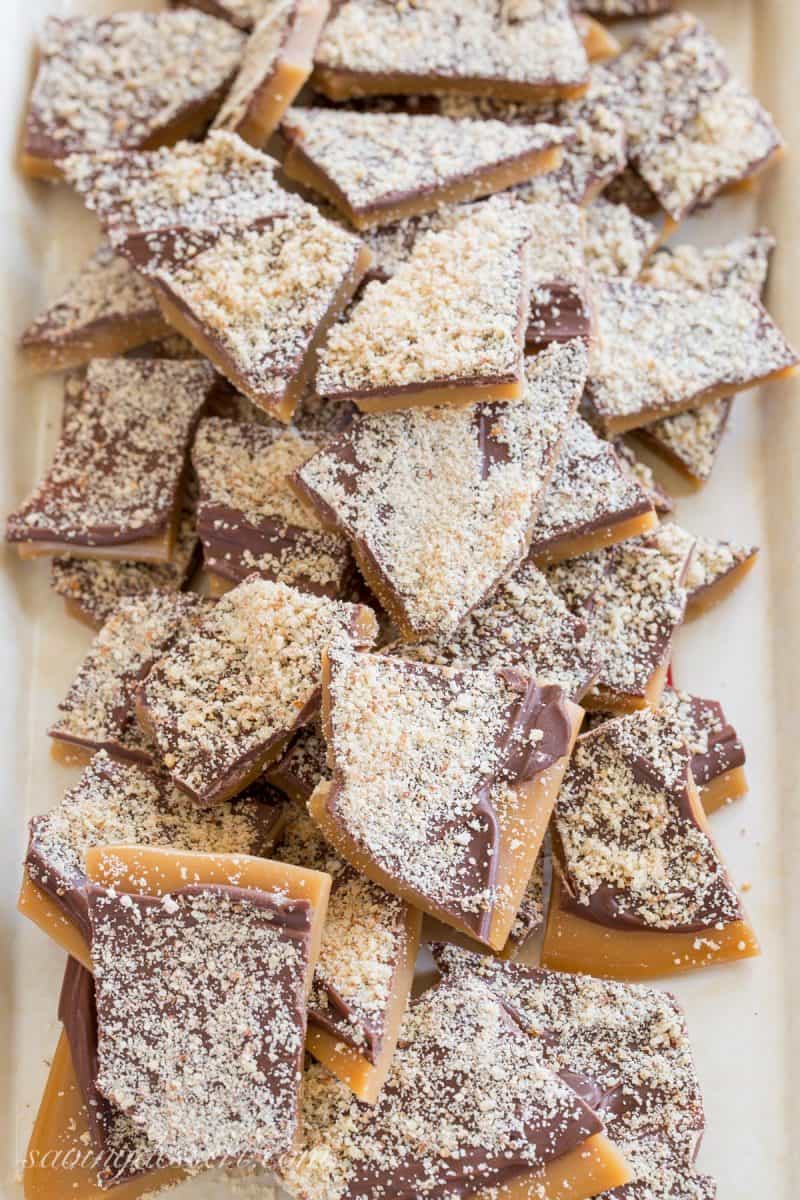 A platter of English style toffee
