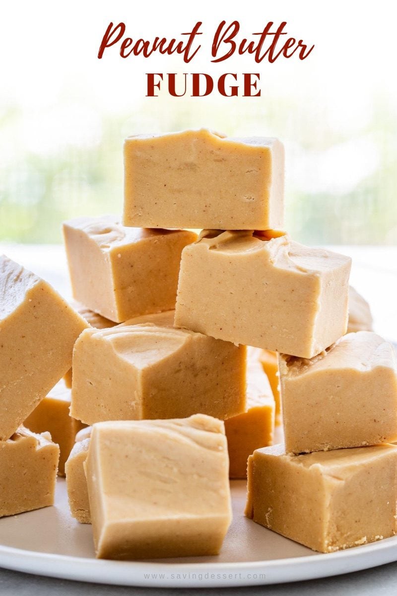 A stack of peanut butter fudge