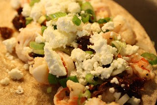  North Carolina to run into my wonderful cousin Suzanne in addition to her married adult man Steve for a weekend of Shrimp, Sun-Dried Tomato  Feta Quesadillas