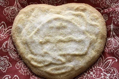 overhead shot of scottish shortbread cookie