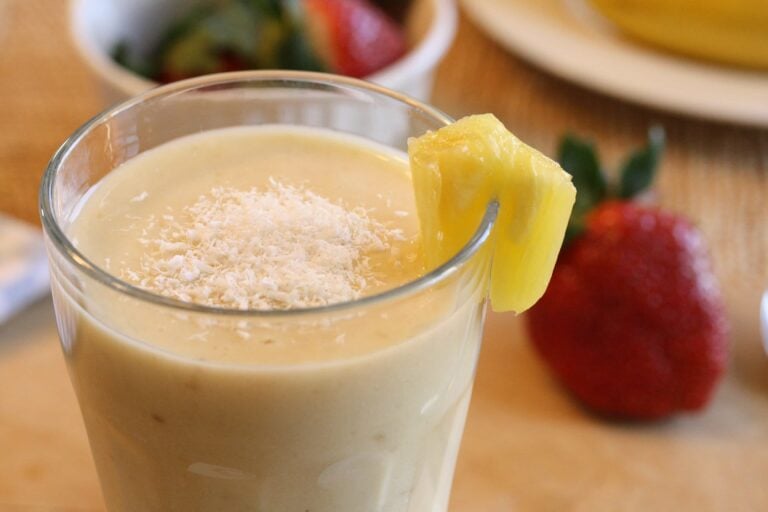 Pineapple, Banana & Coconut Smoothie Saving Room for Dessert