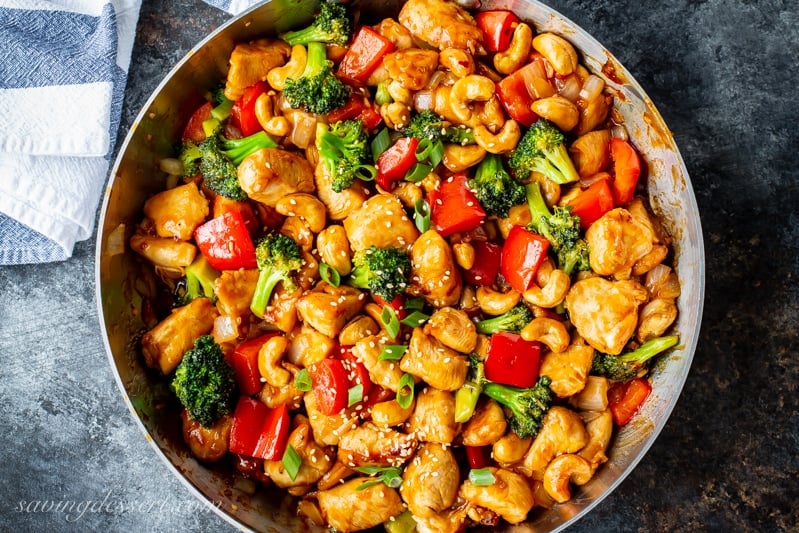 Cashew Chicken Stir-Fry - Saving Room for Dessert