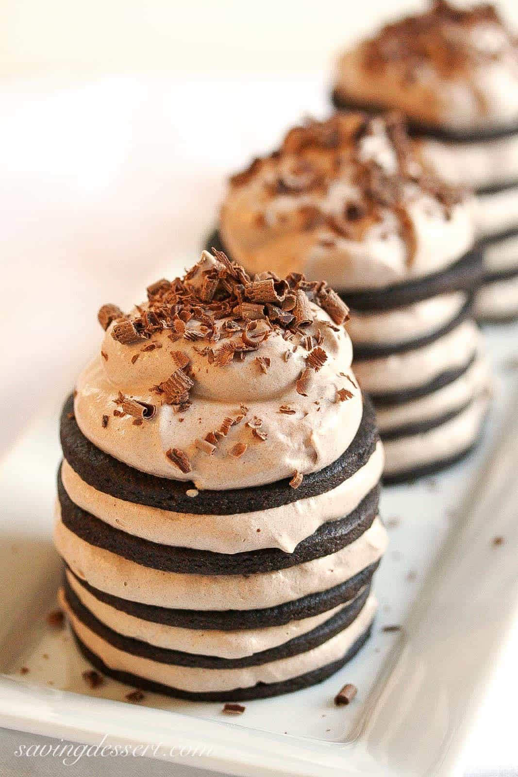 Chocolate Cookie Wafer Stack Cakes
