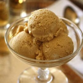 Bowl of Brown Sugar Bourbon Ice Cream.