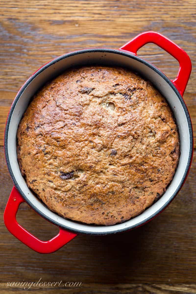 Chocolate Hazelnut Bread ~ a simple yeasted loaf of fluffy sweet bread, loaded with chunks of bittersweet chocolate and toasted hazelnuts. Serve with a slathering of Nutella for a wonderful treat! www.savingdessert.com #sweetbread #bread #chocolate #chocolatehazelnut #hazelnut #chocolatebread #savingroomfordessert