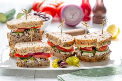 This mightiness await similar a evidently quondam veggie sandwich Greek Salad Hummus Sandwich