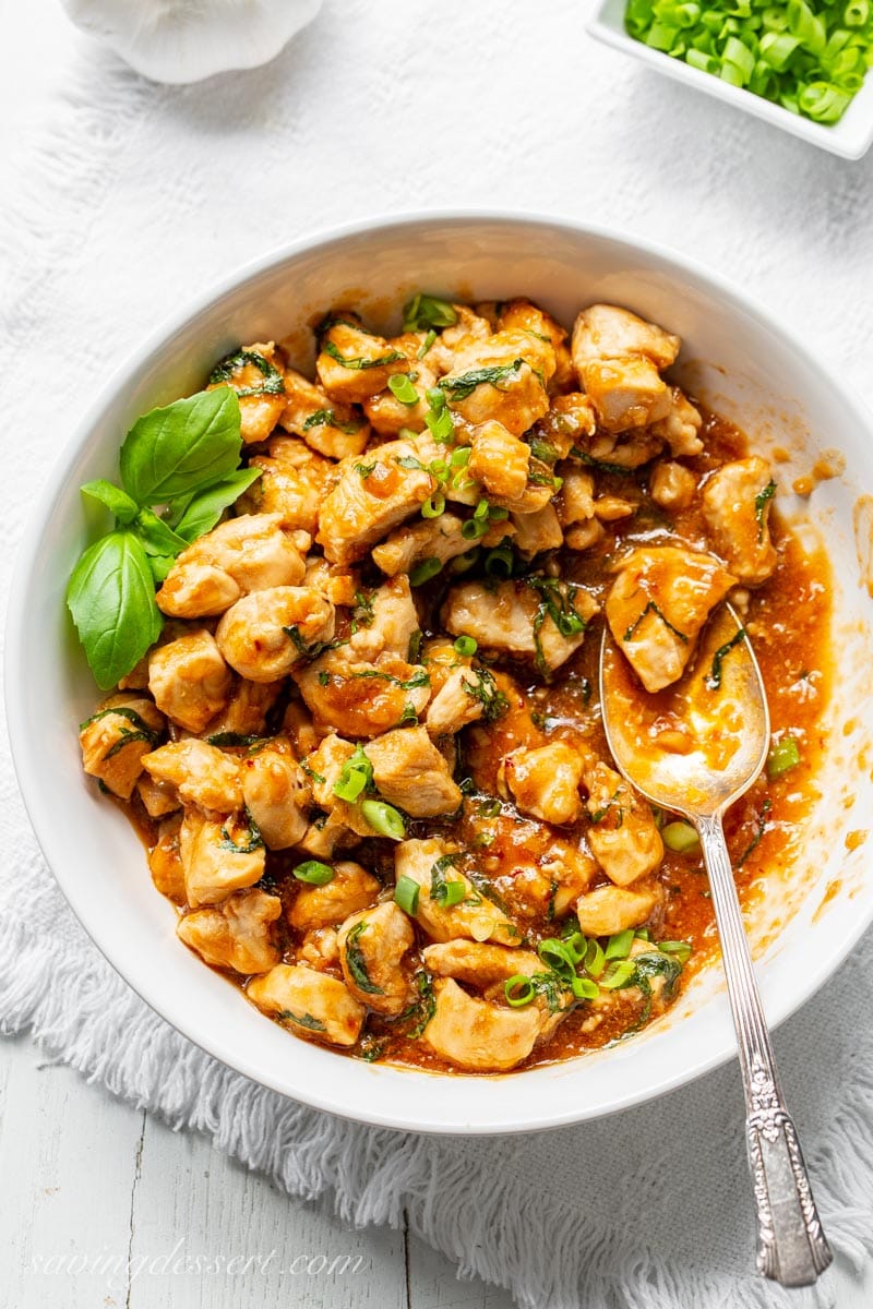 Spicy Basil Chicken-6 - Saving Room for Dessert