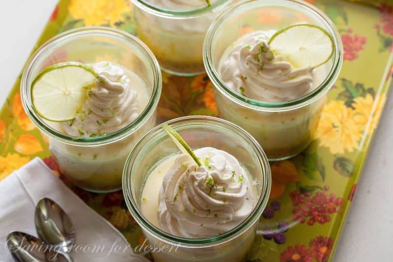 Key Lime Cheesecake baked in a jar