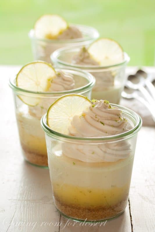 Key Lime Cheesecake baked in a jar