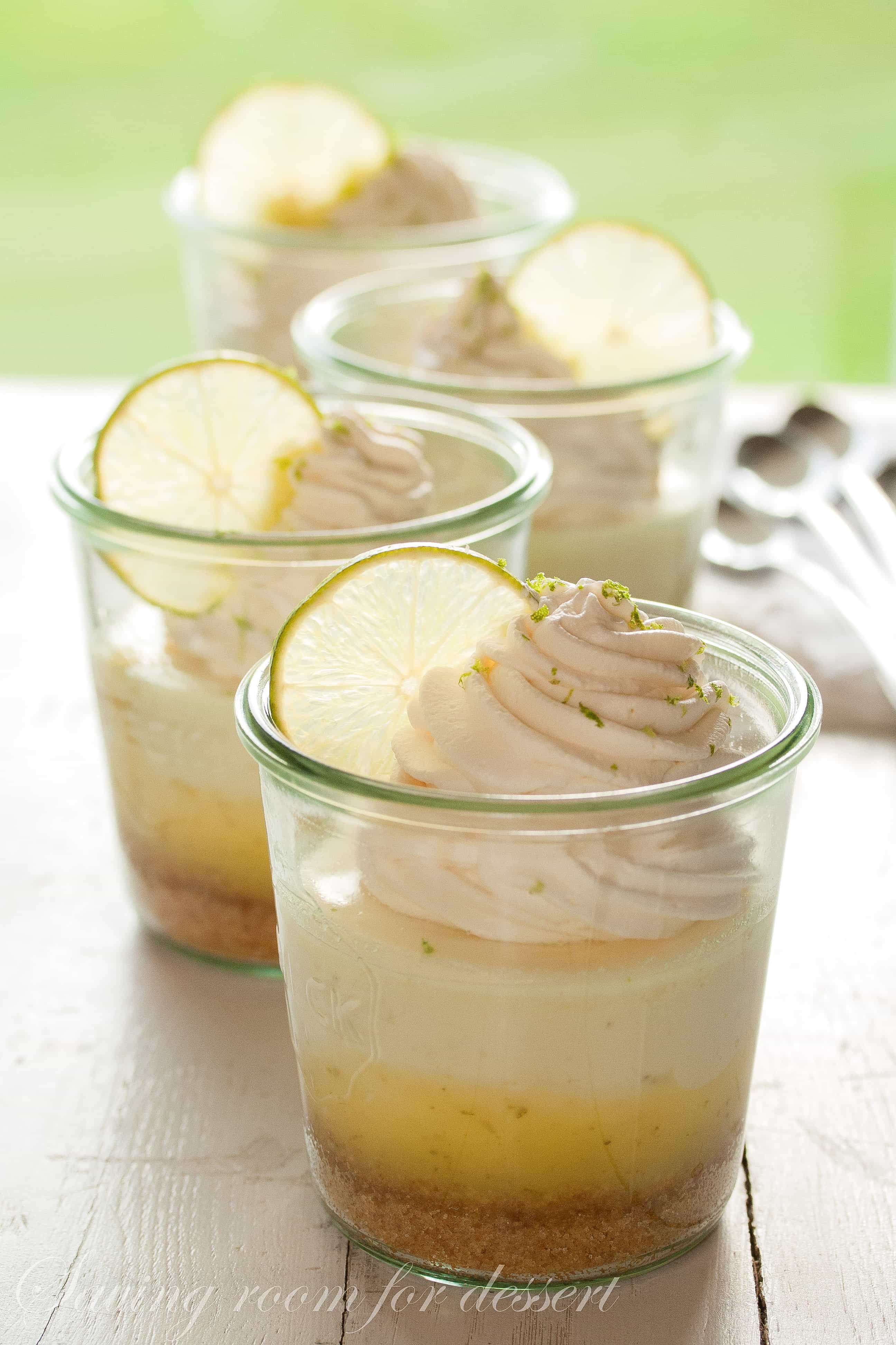Key Lime Cheesecake baked in a jar Saving Room for Dessert
