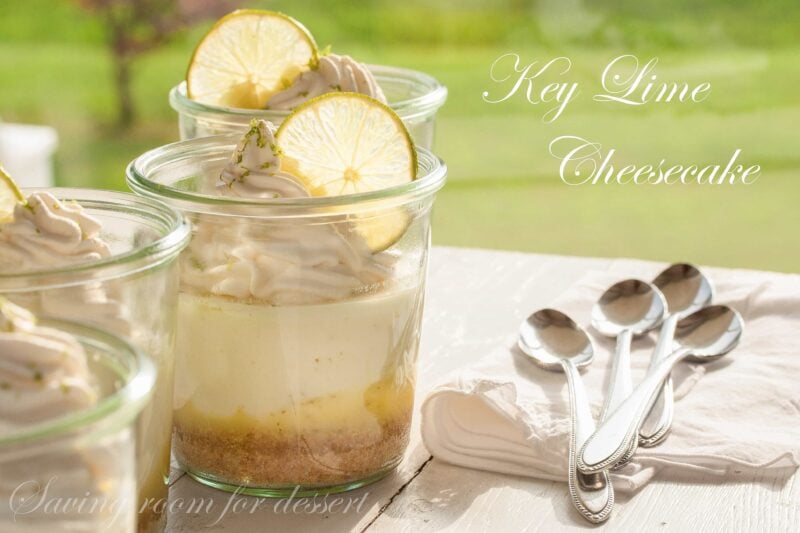 Key Lime Cheesecake Baked in a Jar