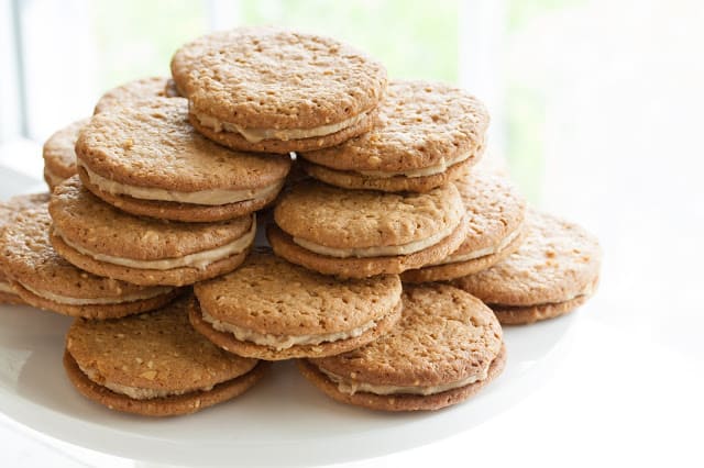 Peanut Butter Sandwich Cookies | www.savingdessert.com