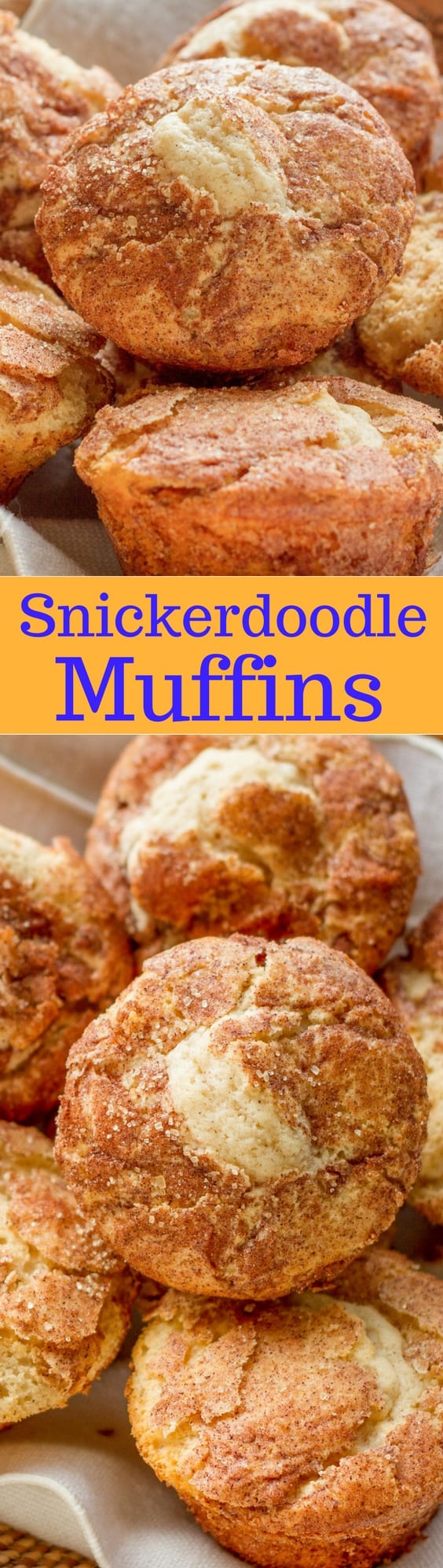 Snickerdoodle Muffins - Warm, soft, sweet muffins with a sugar and cinnamon crunchy top - these are impossible to resist! www.savingdessert.com