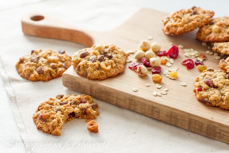 Oats Fruit and Nut Browned Butter Breakfast Cookie - a perfect grab and go, wholesome, homemade breakfast
