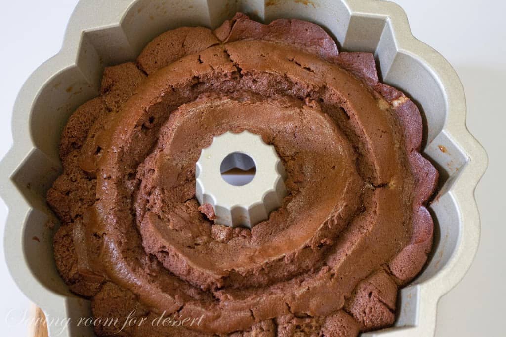 Chocolate Pound Cake ~ rich and decadent, this easy to make dessert is topped with a silky smooth chocolate glaze - perfect for the chocoholic in your life!  www.savingdessert.com