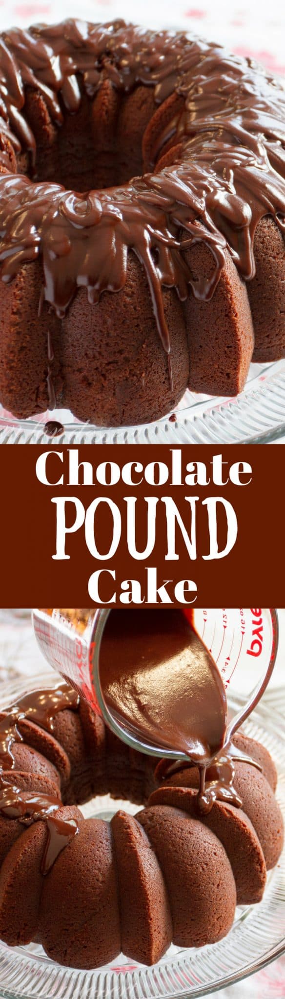 Chocolate Pound Cake ~ rich and decadent, this easy to make dessert is topped with a silky smooth chocolate glaze - perfect for the chocoholic in your life! www.savingdessert.com