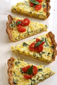 Fresh Corn and Basil Tart