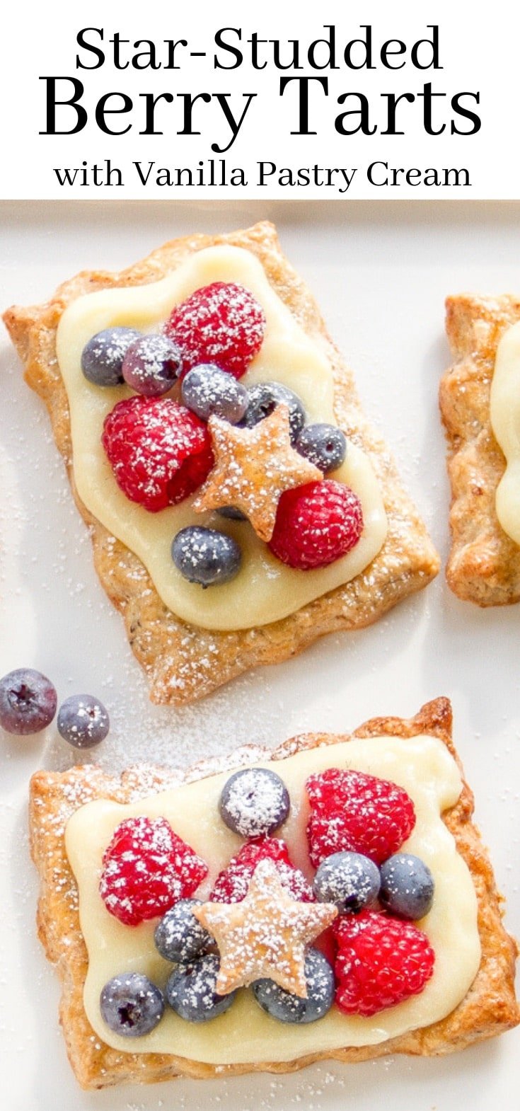 Flaky tarts with vanilla pastry cream and fresh summer berries