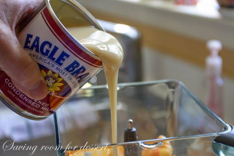 A can of sweetened condensed milk 