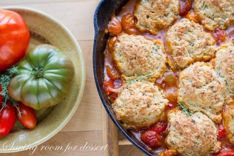 heirloom tomatoes and tomato cobbler