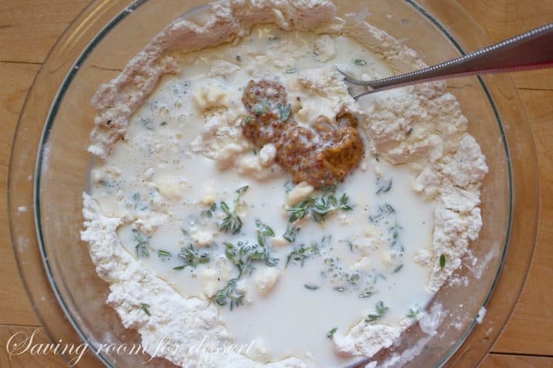 herbed biscuit dough for tomato cobbler