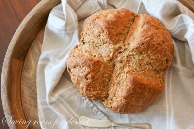 Fresh Baked Brown Irish Gaelic Soda Bread with an amazing crust Brown Irish Gaelic Soda Bread