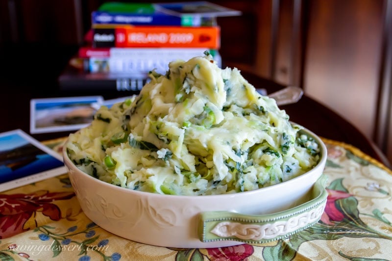 A big bowl of traditional Irish Colcannon