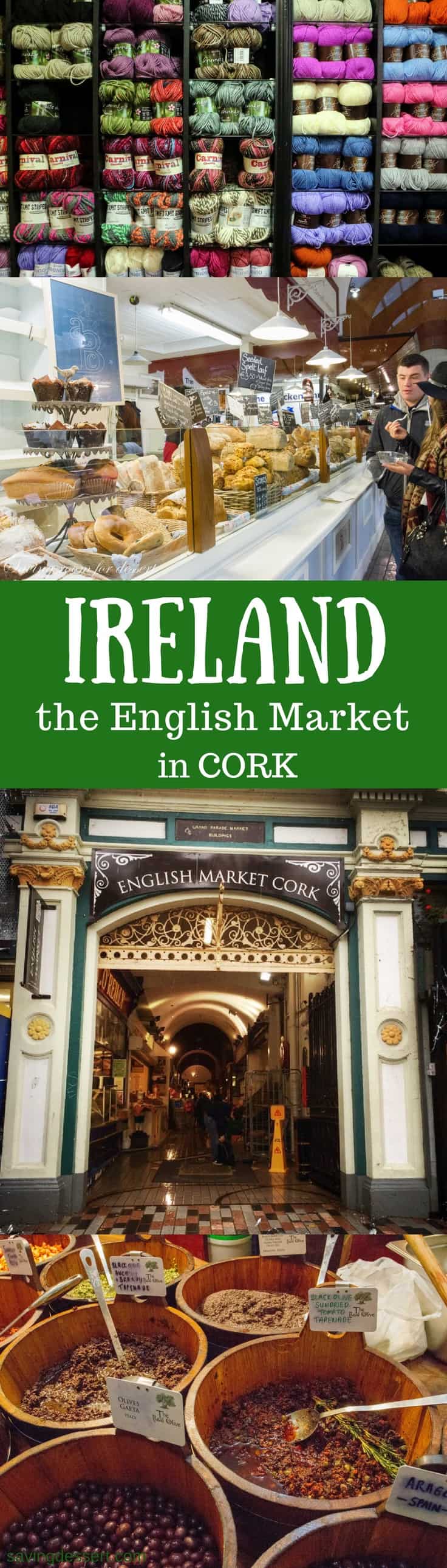 Cork Ireland - The Cork English Market has a fascinating history dating as far back as 1786.  That's before the United States had it's first president!  The market officially opened in August of 1788 and continues to thrive today. #savingroomfordessert #ireland #cork #theenglishmarketcork #market #travel www.savingdessert.com