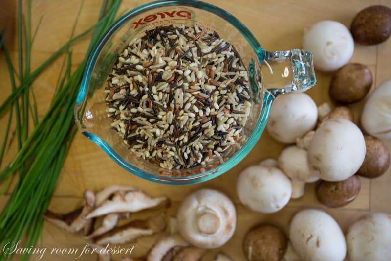 Wild Rice and Mushroom Pilaf -An easy and delicious make-ahead side dish. Loaded with a variety of mushrooms, this pilaf is filling with a nutty flavor from the wild rice blend.