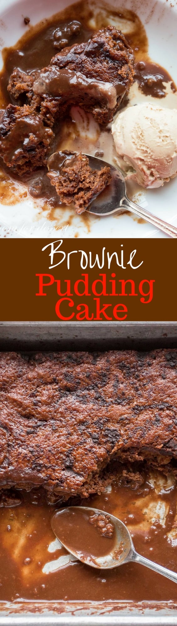 Chocolate Brownie Pudding Cake | www.savingdessert.com