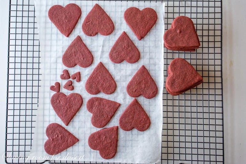 Raspberry & Chocolate Heart Cookie Stack Cakes