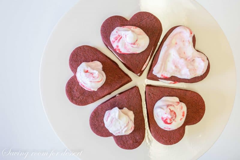 Raspberry & Chocolate Heart Cookie Stack Cakes