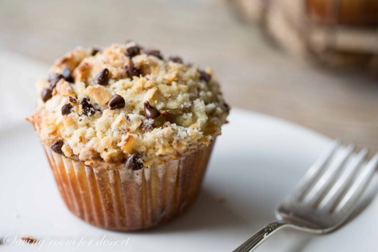 ChocolateChip Almond Streusel Topped Muffins Saving Room for Dessert