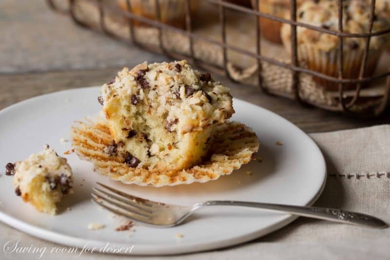 Almond Chocolate Chip Streusel Muffins