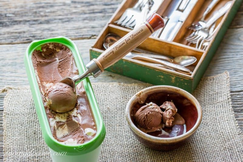 Chocolate Fluffernutter Ice Cream