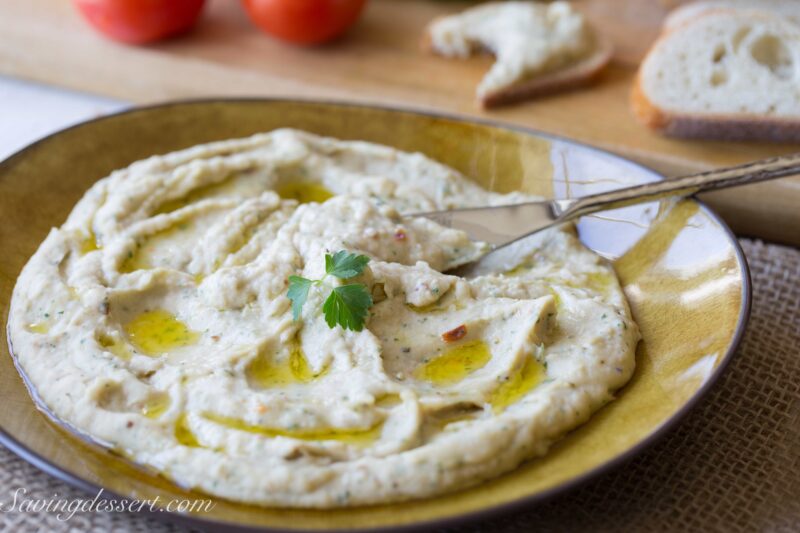 Roasted Garlic White Bean Dip-6