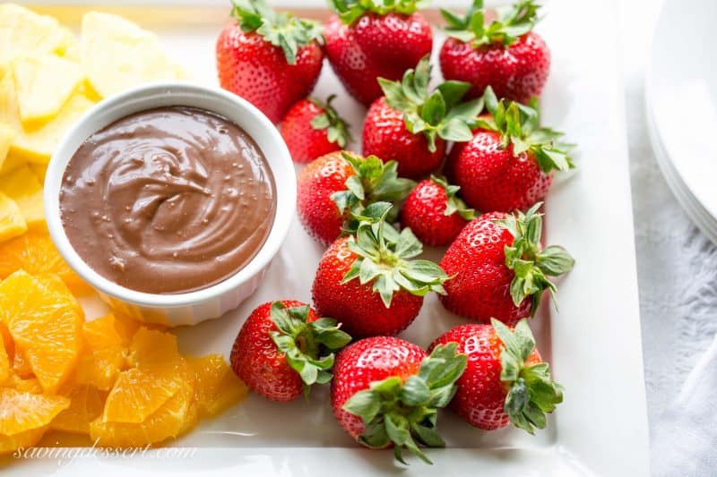 Chocolate Dulce De Leche Dip - Chocolate and caramel are a classic combination and in dip form, the possibilities are endless.