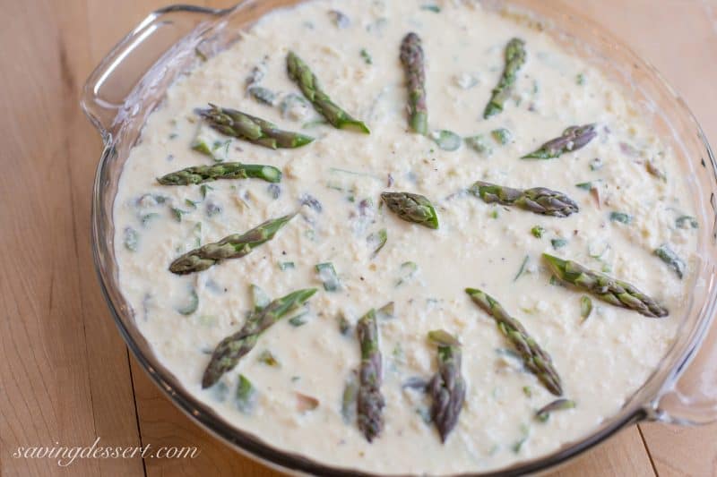 Crustless Asparagus Cheese Pie-4