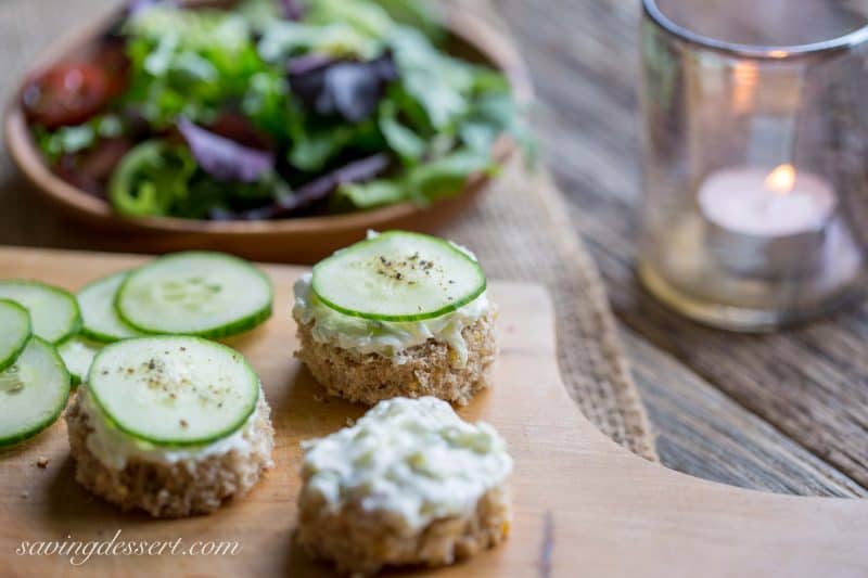 Smoked Salmon & Cucumber Cream Cheese Appetizers - Saving Room for Dessert