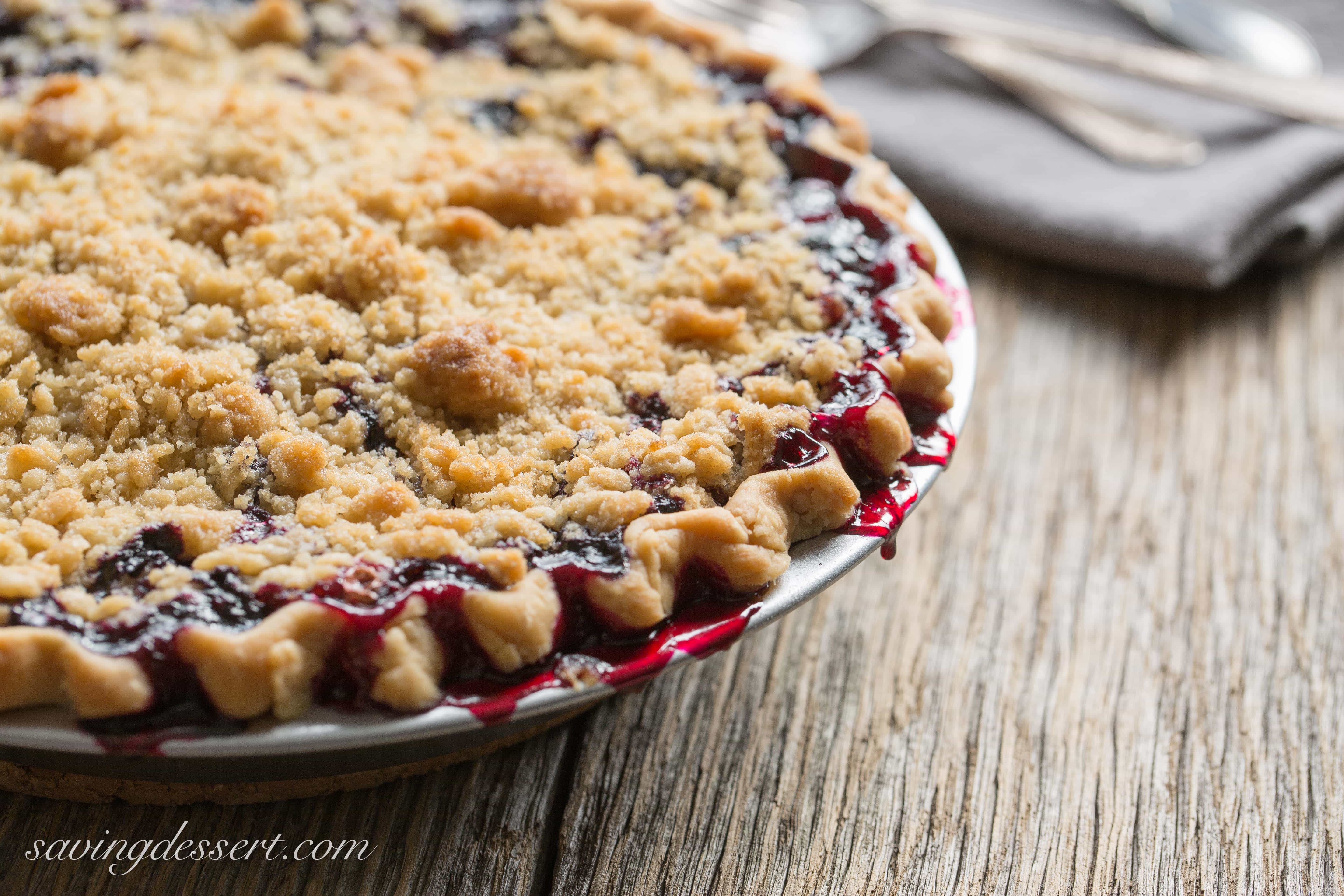 Blueberry Crumble Pie - Saving Room for Dessert