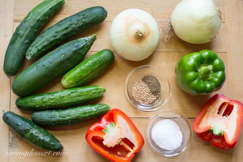 Homemade Sweet Pickle Relish - made with fresh from the garden cucumbers. Delicious served on hot dogs, deviled eggs or in all your summer salads. www.savingdessert.com