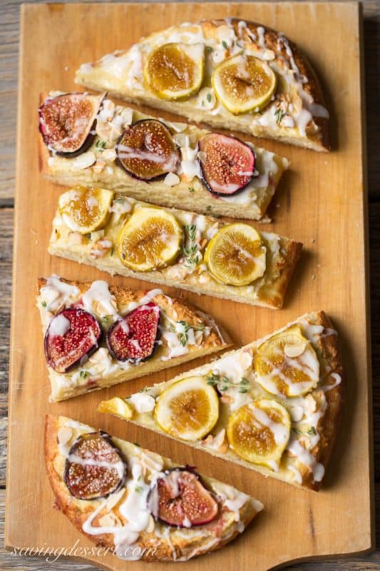 Fig & Goat Cheese Tart with lemon and thyme