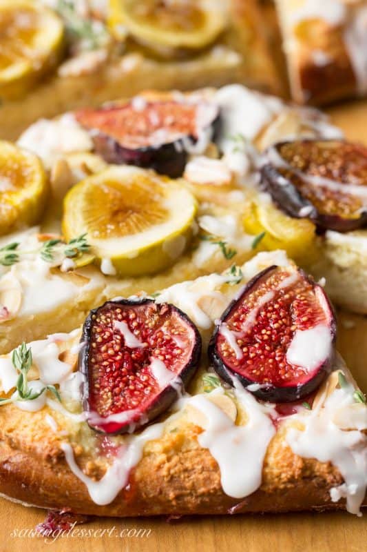 Fig & Goat Cheese Tart with lemon and thyme