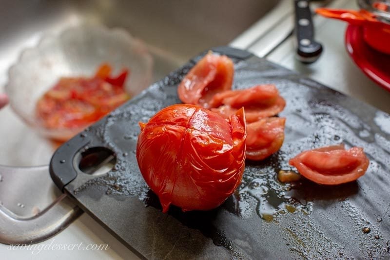 peeled fresh tomatoes