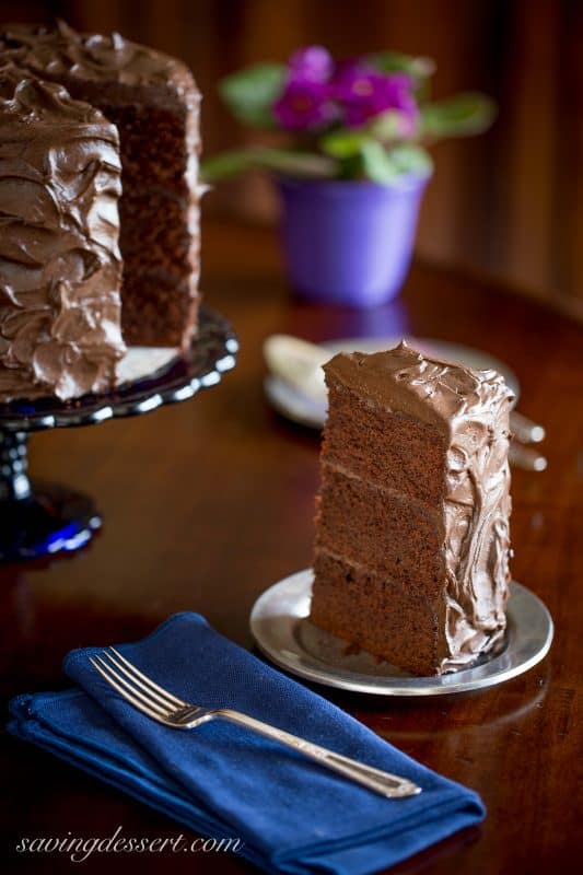 Chocolate Stout Cake with Dark Chocolate Buttercream Frosting