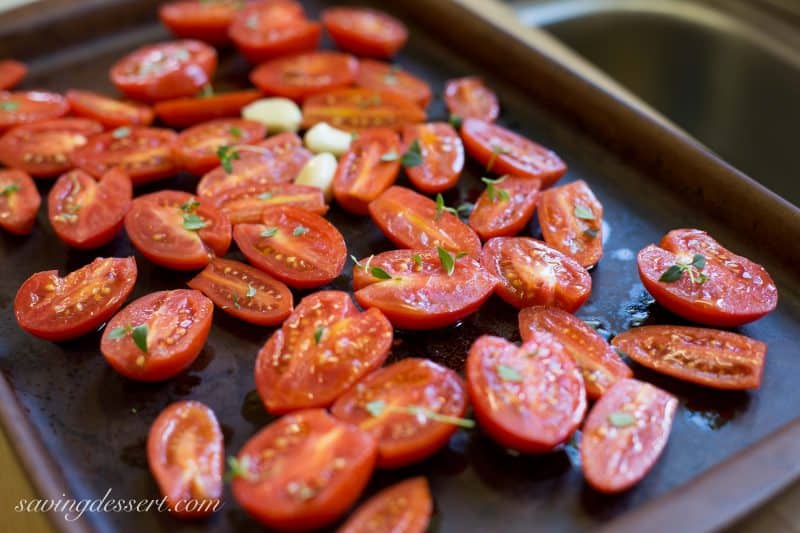 Skillet Pizza Margherita with garden fresh tomatoes and basil