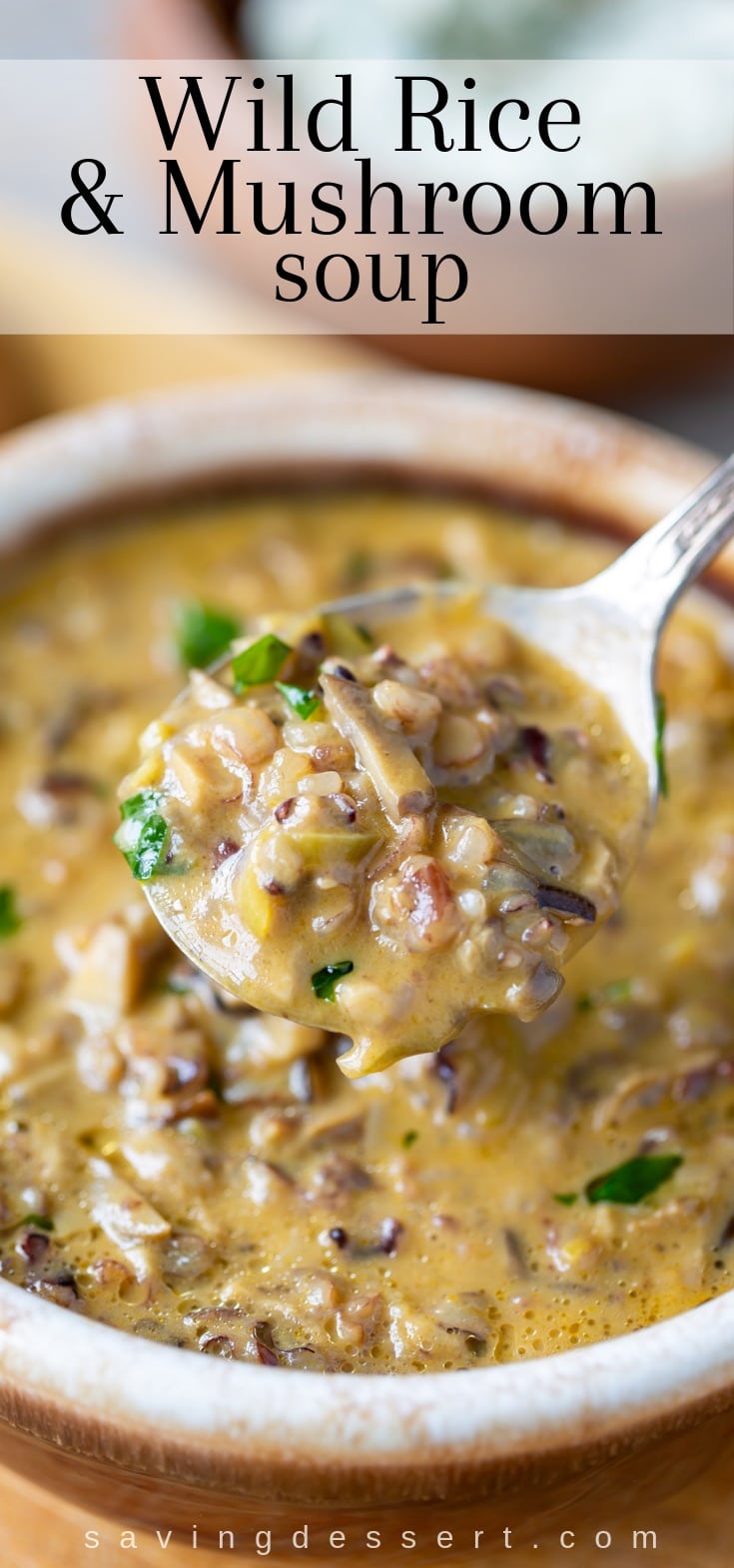 Mushroom Soup is simply the ticket for our rainy autumn days Wild Rice Mushroom Soup