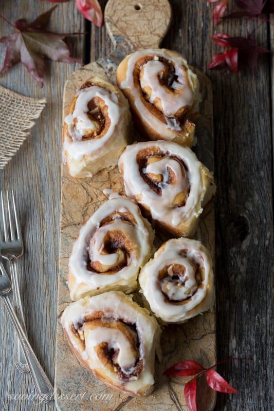 Apple Cinnamon Rolls with an Apple Cider Glaze - not too sweet but great apple flavor!