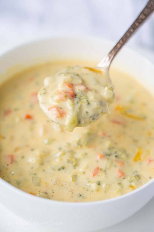 Bodacious Broccoli Cheddar Cheese Soup | www.savingdessert.com