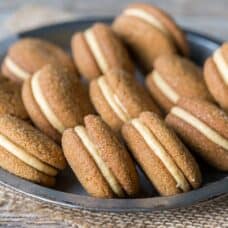 A stack of soft ginger molasses cookies